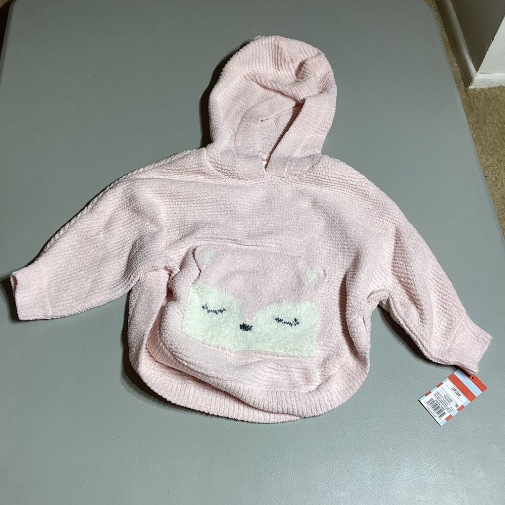 Cat & Jack 2T/3T Light Pink Sweater with Hood